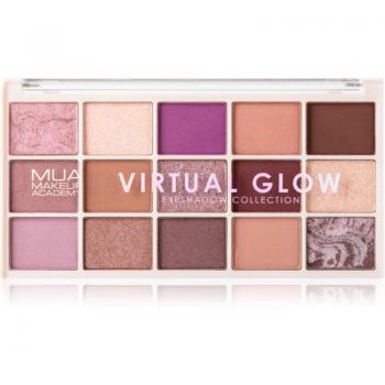 MUA Makeup Academy 15‑Shade Virtual Glow Eyeshadow Palette (12 g)