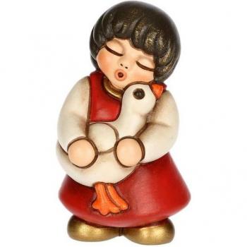 Figura Bimba Oca in Ceramica per Scenari di Presepe