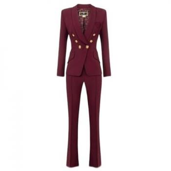 Tailleur Doppio Crepe Stretch Elisabetta Franchi Donna Bordeaux 46