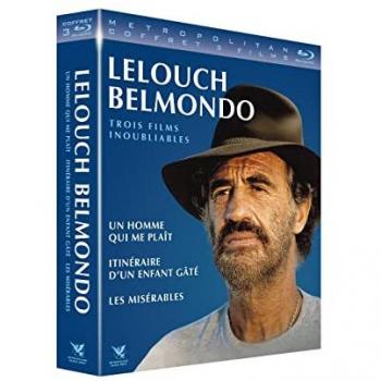 Coffret Blu-ray Claude Lelouch et Jean-Paul Belmondo : Itinéraire d'un enfant gâté + Les Misérables + Un homme qui me plaît