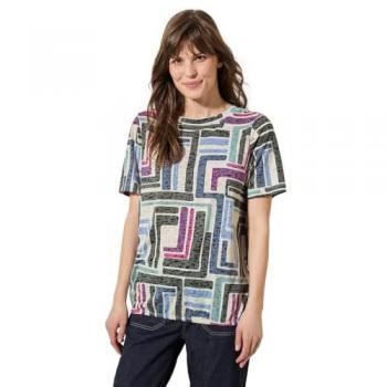 Cecil T-Shirt, Print und Burn-Out-Optik kombiniert