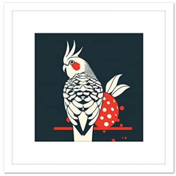 Modern Square Cockatiel Wall Decor