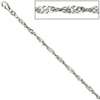 Rhodinierte Singapurkette 925 Silber 2,9 mm 50 cm