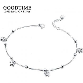 Bracelet de cheville en argent sterling 925, accessoire de fête pour femme