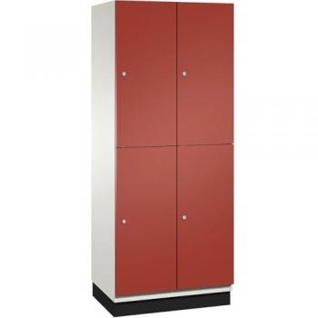 C&P Cambio 4‑Section Storage Locker, Clothes Rail, White Finish