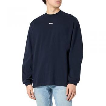 HUGO Herren Sweatshirt Daposo mit Logo-Detail, Dunkelblau, Größe S