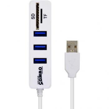 Hub CHIPAL USB 2.0 6‑Puerto + Lectura Dual Mini & Tarjeta