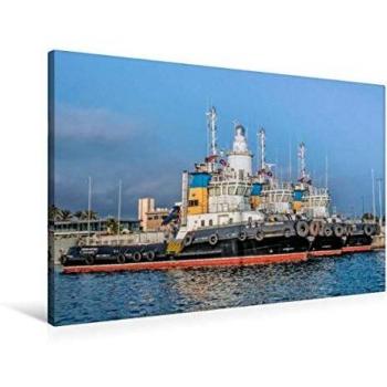 CALVENDO Textil-Leinwand 90 × 60 cm – Hafen Malaga (Peter Roder)