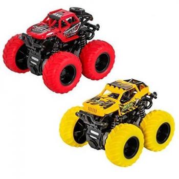 TWFRIC 2 Pack Camion Jouet Inertie, Voiture Enfant Jouets à Friction 360 Degrés
