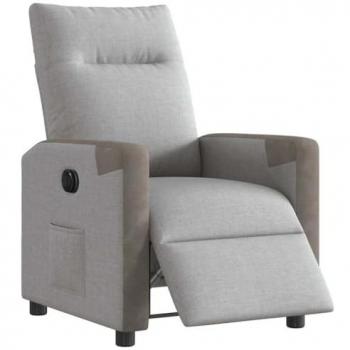 Fauteuil Relaxant Électrique Gris Nuage Tissu