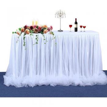 6ft Tulle Table Skirting for Home Decor