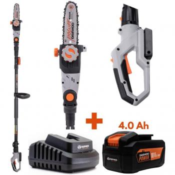 DAEWOO DALPS1814B1C1 U-FORCE Li-ion Cordless 1 x 4.0Ah 18cm Pole Chainsaw/Pruner