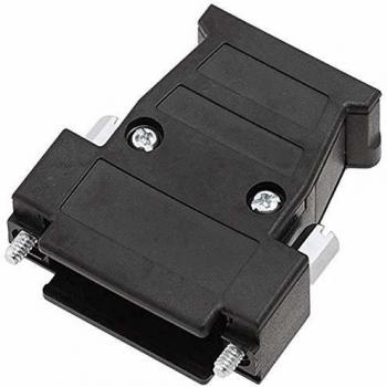 Encitech 9-Pin D-SUB Plastic Connector Housing, 180° Orientation, Black