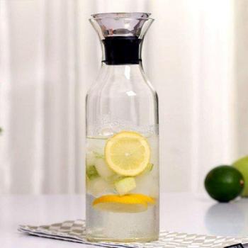 Bouteille circulaire, grande réserve, sans pichet, verres à perles, couvercle