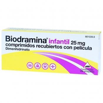 BIODRAMINA INFANTIL 25 mg 12 COMPRIMIDOS RECUBIERTOS