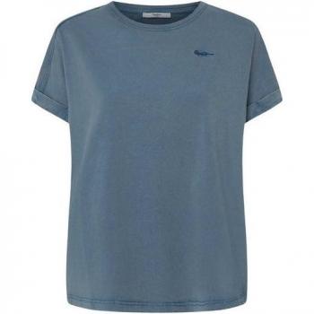 T-Shirt Pepe Jeans Edith Blu Mare A Maniche Corte XS-S