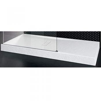 Receveur de douche Novellini Custom Touch 120 x 80 cm 12 cm blanc doux effet pierre