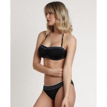 Bikini plage Adamas avec bandeau brodé