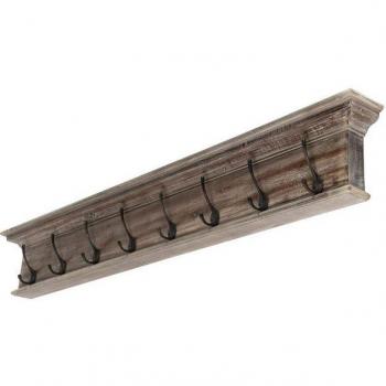Halifax Wandgarderobe Nova Solo – 8 Haken, braun, 1 Hutablage