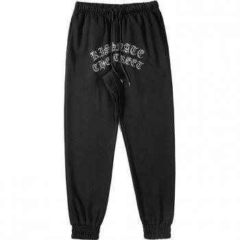 Rhinestone Drop Crotch Jogger Pants