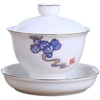 Tazón de Té con Tapa y Platillo