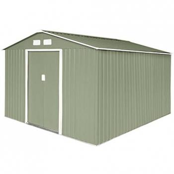 HATTORO Gartenhaus Stahlblech 277 x 319 cm – grün