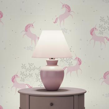 Papier peint enfant rose avec licornes M1-No.2856