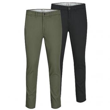 Pantalon coupe serrée noir en coton Cole