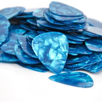 50 Sky Blue Pearl Celluloid Guitar Picks