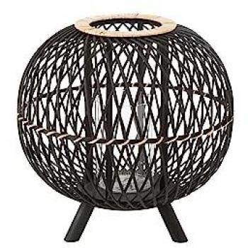 Lanterne Chic Boule sur Pied 43cm Noir