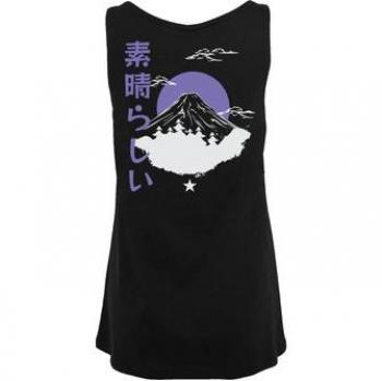 F4NT4STIC Damenoberteil Mount Fuji Schwarz