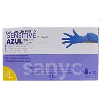 Sanicen Guante Nitrilo Sensitive Talla XL 100uds