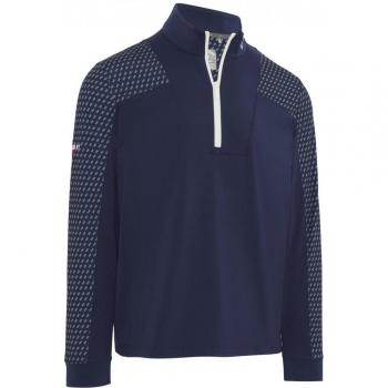 Callaway Golf Pullover Odyssey Chev Motion Print 14 Zip navy L
