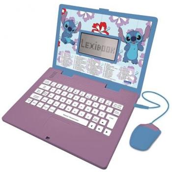Lexibook Bilingue Tedesco/Inglese con Stitch e 124 Attività Blu-Viola