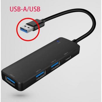 4-Port USB 2.0 Hub with Micro USB and Type-C