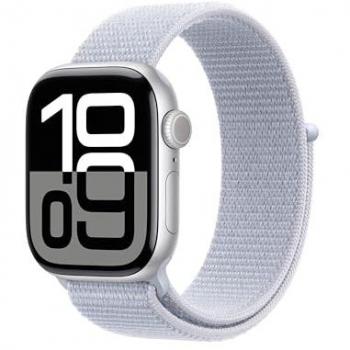 Apple Watch Series 10 Aluminium 42mm GPS + Cellular avec Boucle Sport Nuée Bleue