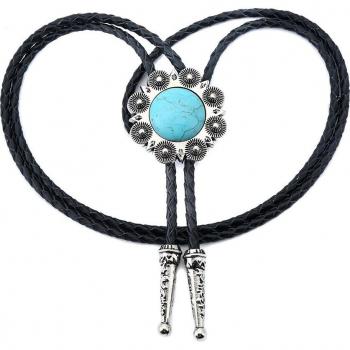 Accessoire de mode en cuir avec cravate bolo