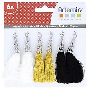 Artémio 7.5cm PomPom Set – White/Black