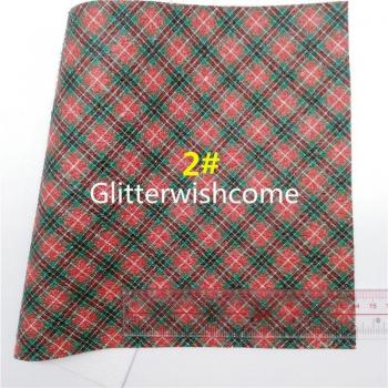 Tela de Vinilo Navidad Tartan Glitter A4 21X29CM