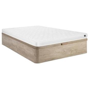 Lit avec rangement 120 x 200 cm et matelas mousse épaisseur 15 cm