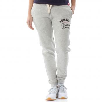 Superdry Femmes Slim Jogger mit Applikation – Pacific Grey Marl, XL