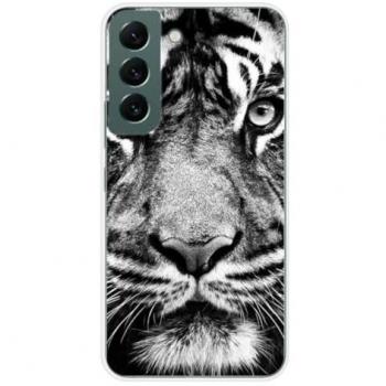 Coque Silicone Galaxy S22 Design Tigre Noir et Blanc