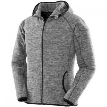 Felpa fitness donna Spiro con cappuccio e zip intera in micropile