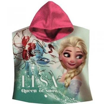 Toalla poncho Disney Frozen para niña con capucha Talla única, de 2 a 8 años