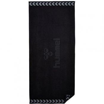 Toalla Hummel Old School negra 160 x 70 cm