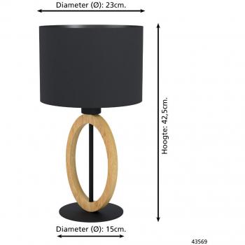 EGLO BASILDON 1 Tischleuchte, Stahl/Holz