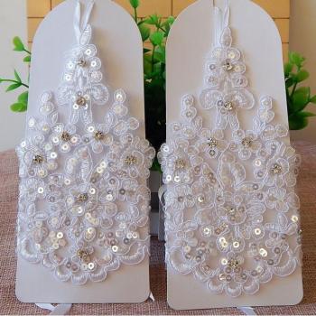 White Lace Gloves for Brides