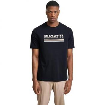 Bugatti T-Shirt mit gummiertem Logo-Print
