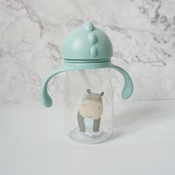 Vaso de agua con pajita para bebés