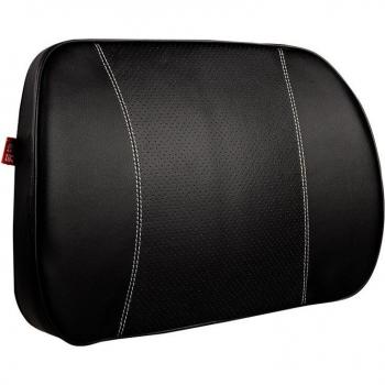 Black Leather Memory Foam Lumbar Cushion for Car